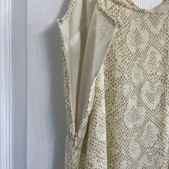 Brixton Slip Dress Midi Length Animal Print Cream & Tan Size Medium - Picture 3 of 8